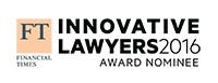 Financial Times Innovative Lawyers Nominee 2016