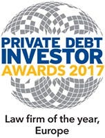 Private Debt Investor Awards 2017 Law firm of the year, Europe