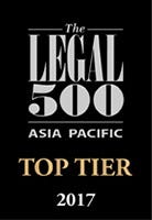The Legal 500 Asia Pacific Top Tier 2017
